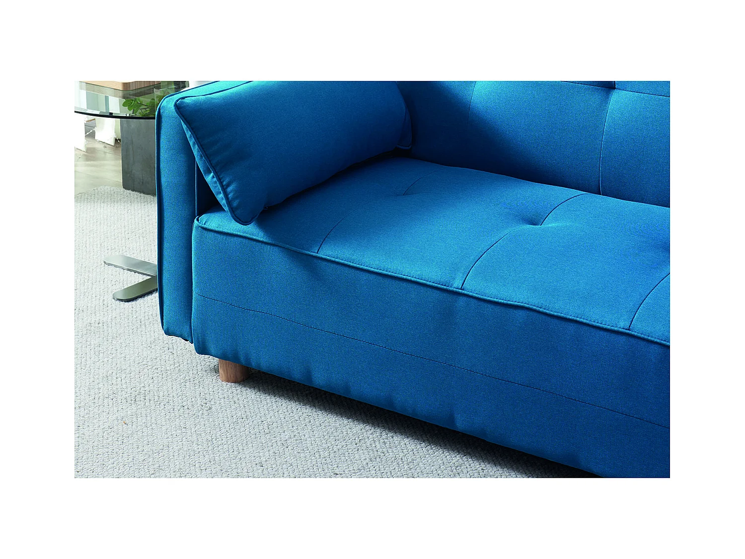 Sofá convertible 3 plazas escandinavo azul COPENHAGE