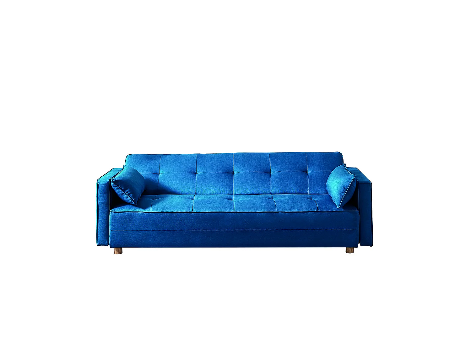 Skandinavisches Sofa 3-Sitzer, umwandelbar, mit Stoffbezug, blau COPENHAGUE