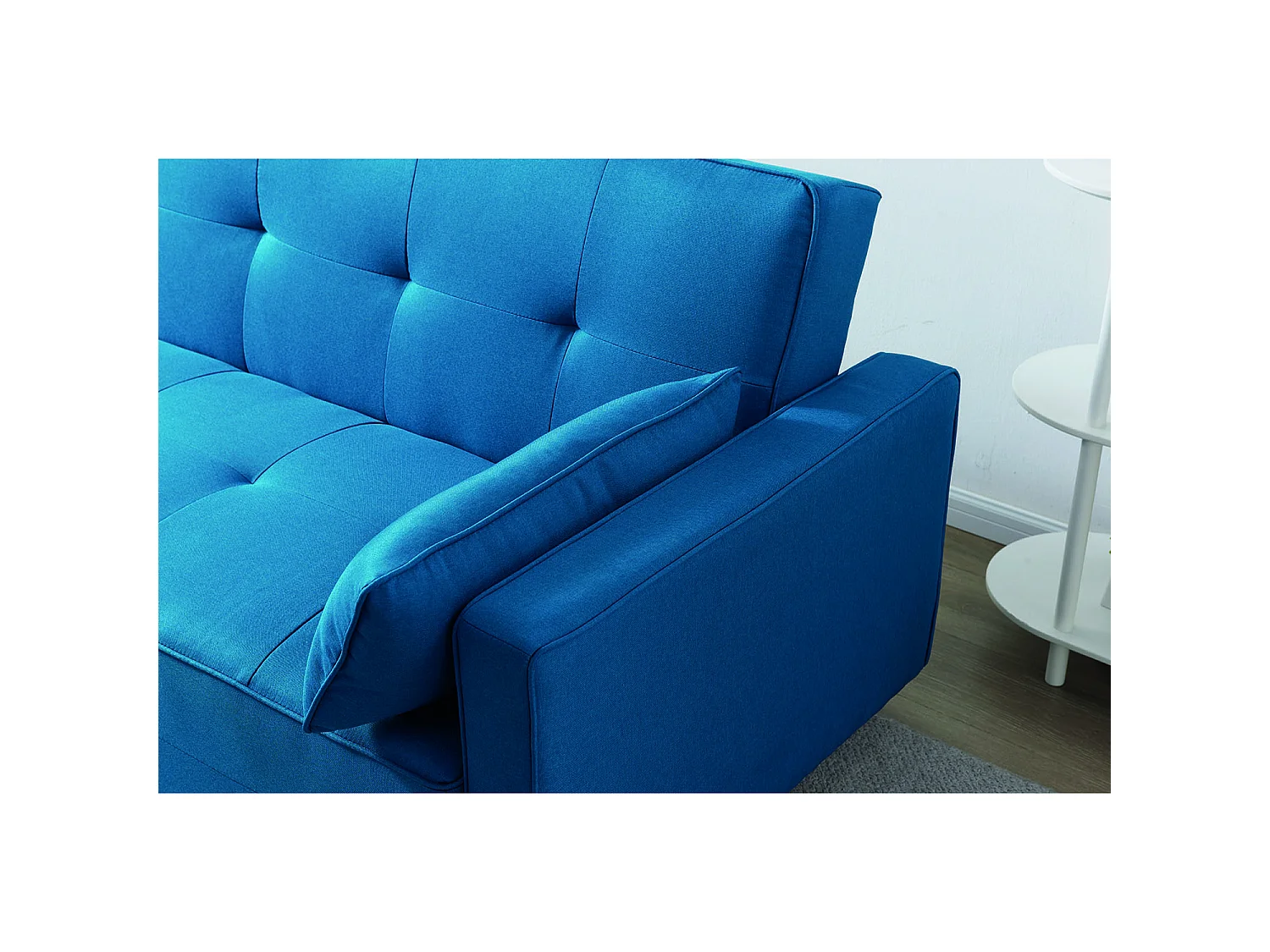 Skandinavisches Sofa 3-Sitzer, umwandelbar, mit Stoffbezug, blau COPENHAGUE