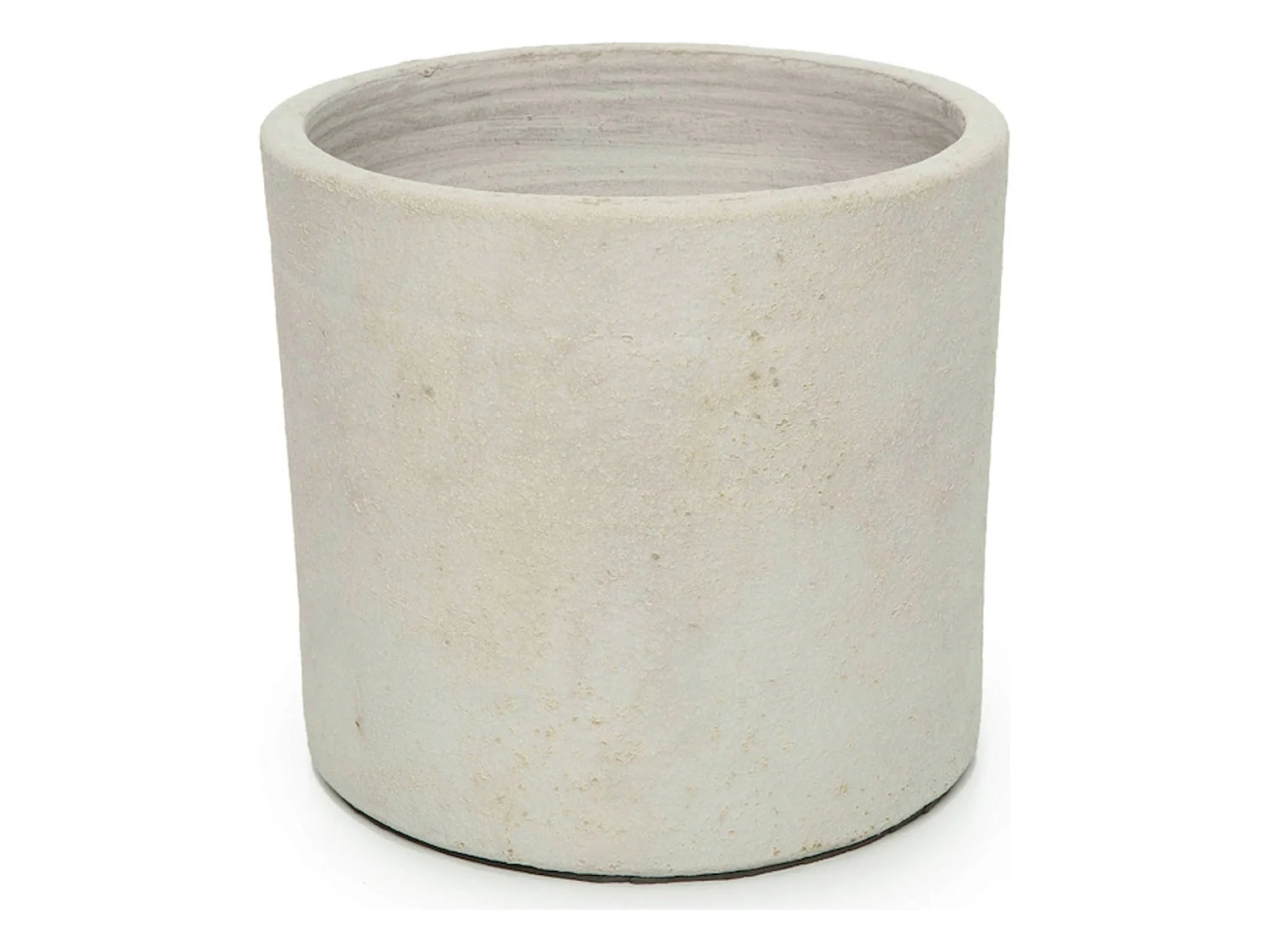 Vase Chalk Low en terre cuite beige