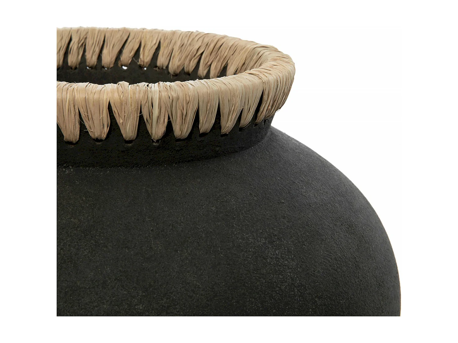 Vase Styly élégance terre cuite et raphia