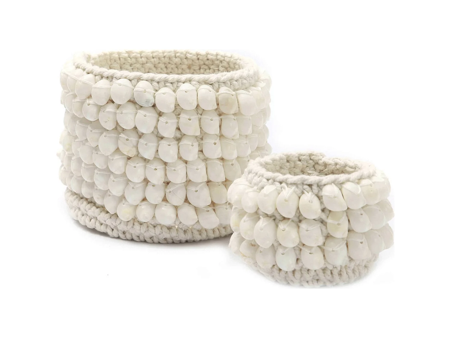 Pot Macramé Blanc Chic Bazar Bizar