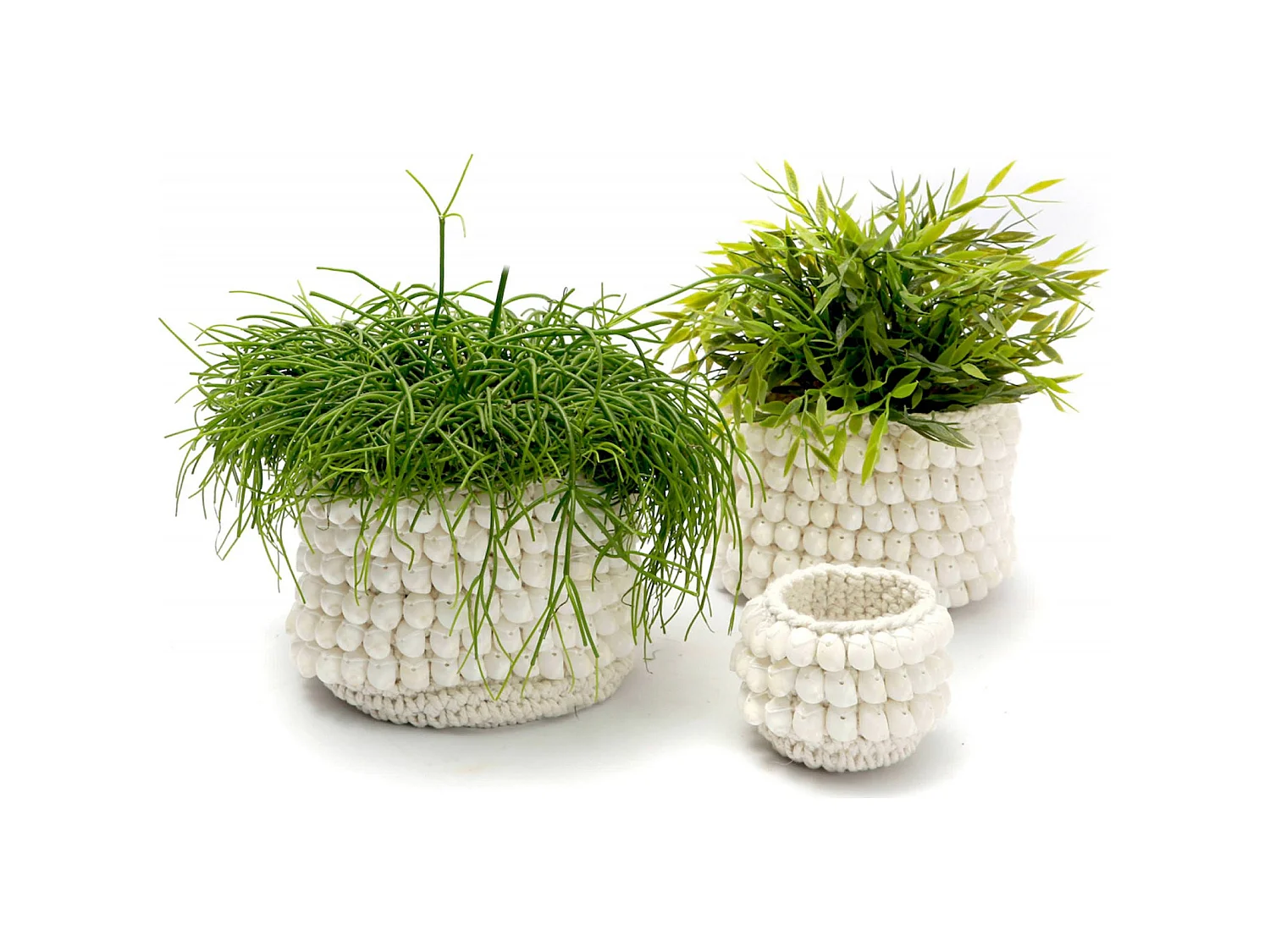 Pot Macramé Blanc Chic Bazar Bizar