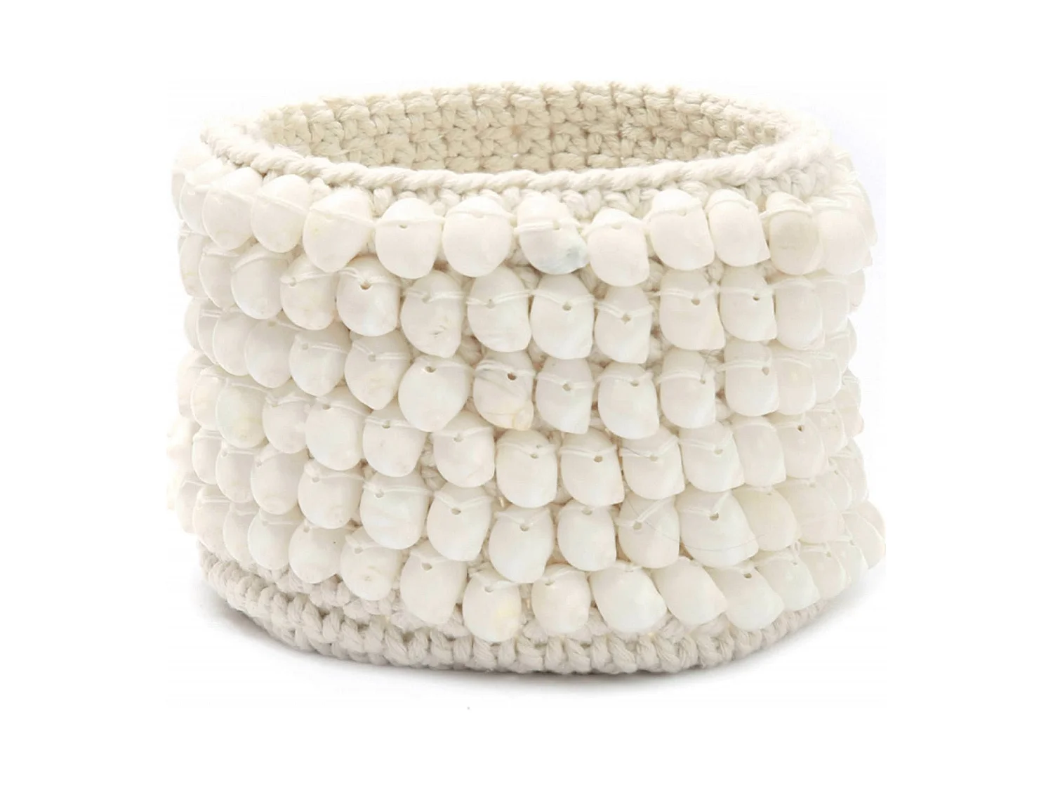 Pot Macramé Blanc Chic Bazar Bizar