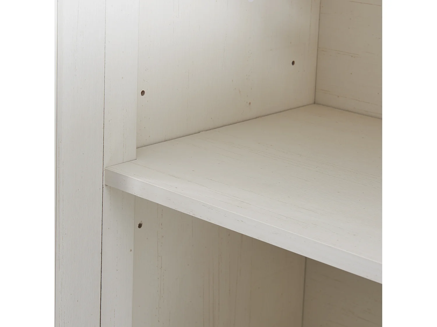 Buffet avec 4 portes et 2 tiroirs - bois - hauteur 150cm - Blanc antique