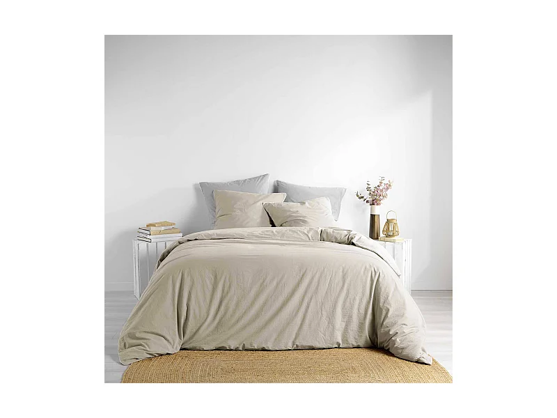 Parure de Lit 3 Pièces "Linette" 260x240cm Lin