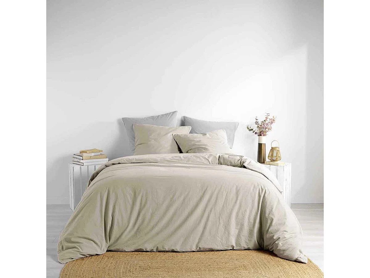 Parure de Lit 3 Pièces "Linette" 260x240cm Lin