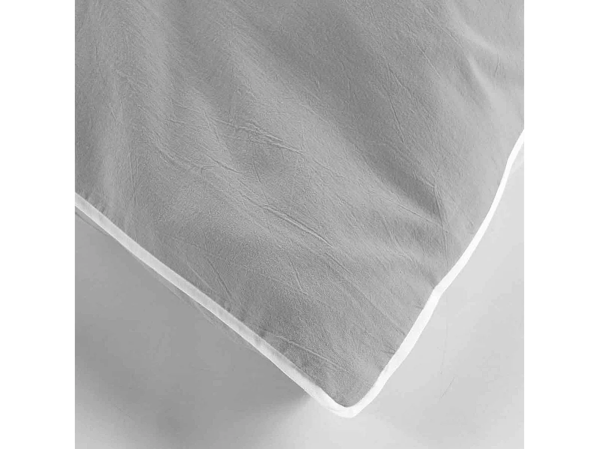 Parure de Lit 3 Pièces "Linette" 240x220cm Gris