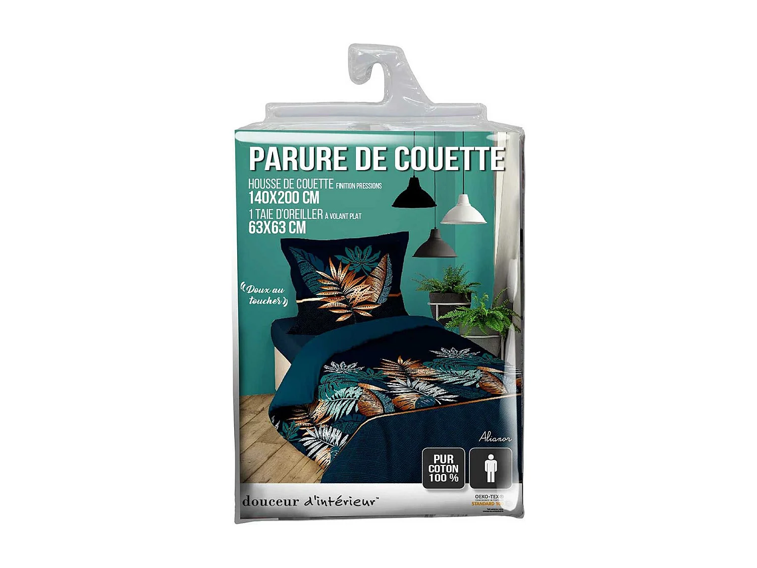 Beddengoed Alianor 140x200cm Blauw Tropisch Chic 100% Katoen