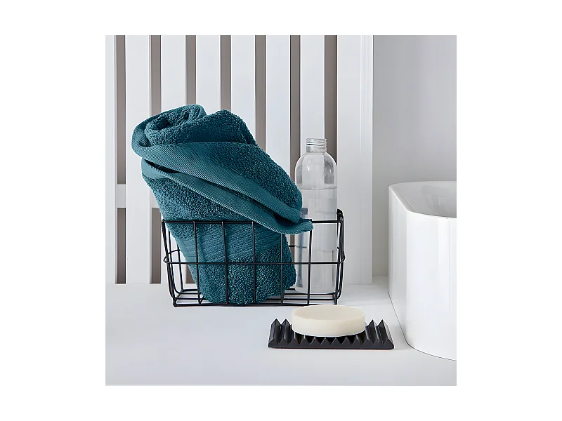 Toalla de 450 gramos de rizo 100% algodón. 50x90cm Azul Petróleo