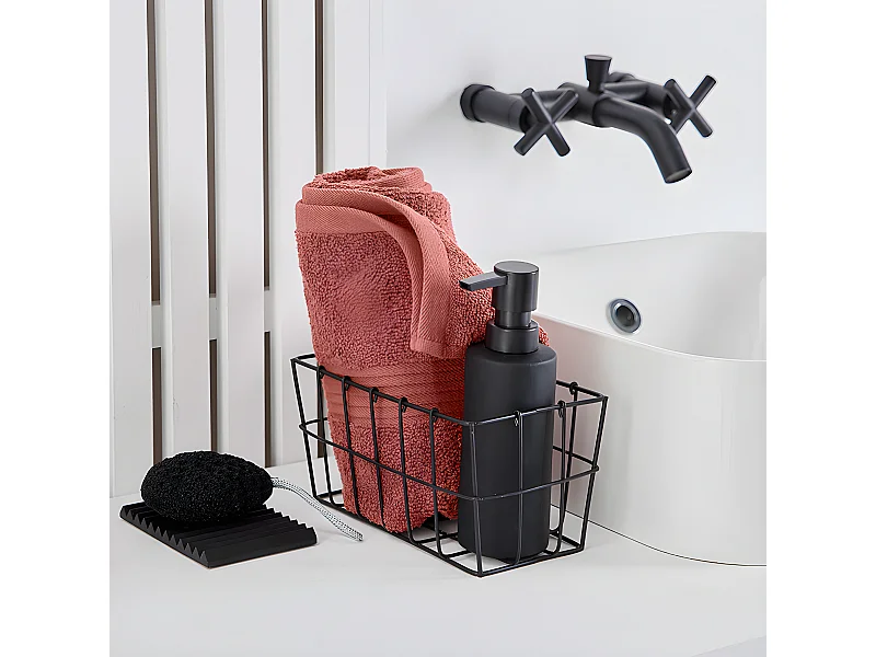 Toalla de 450 gramos de rizo 100% algodón. 30x50cm Terracota