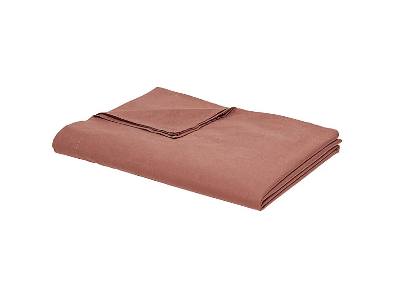 Feuille de comptoir 100% coton qualité 144 fils, en couleurs unies. Terre cuite 180x270cm