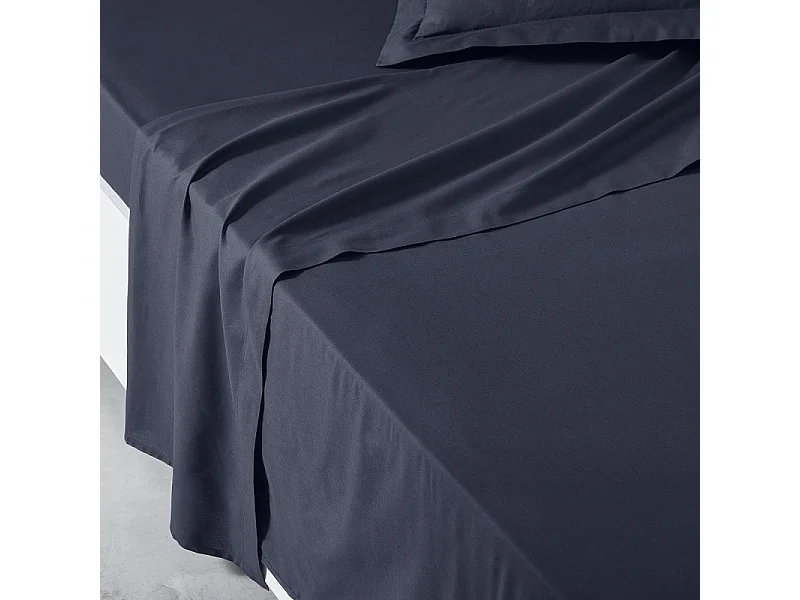 Feuille de comptoir 100% coton qualité 144 fils, en couleurs unies. Marine 240x270cm
