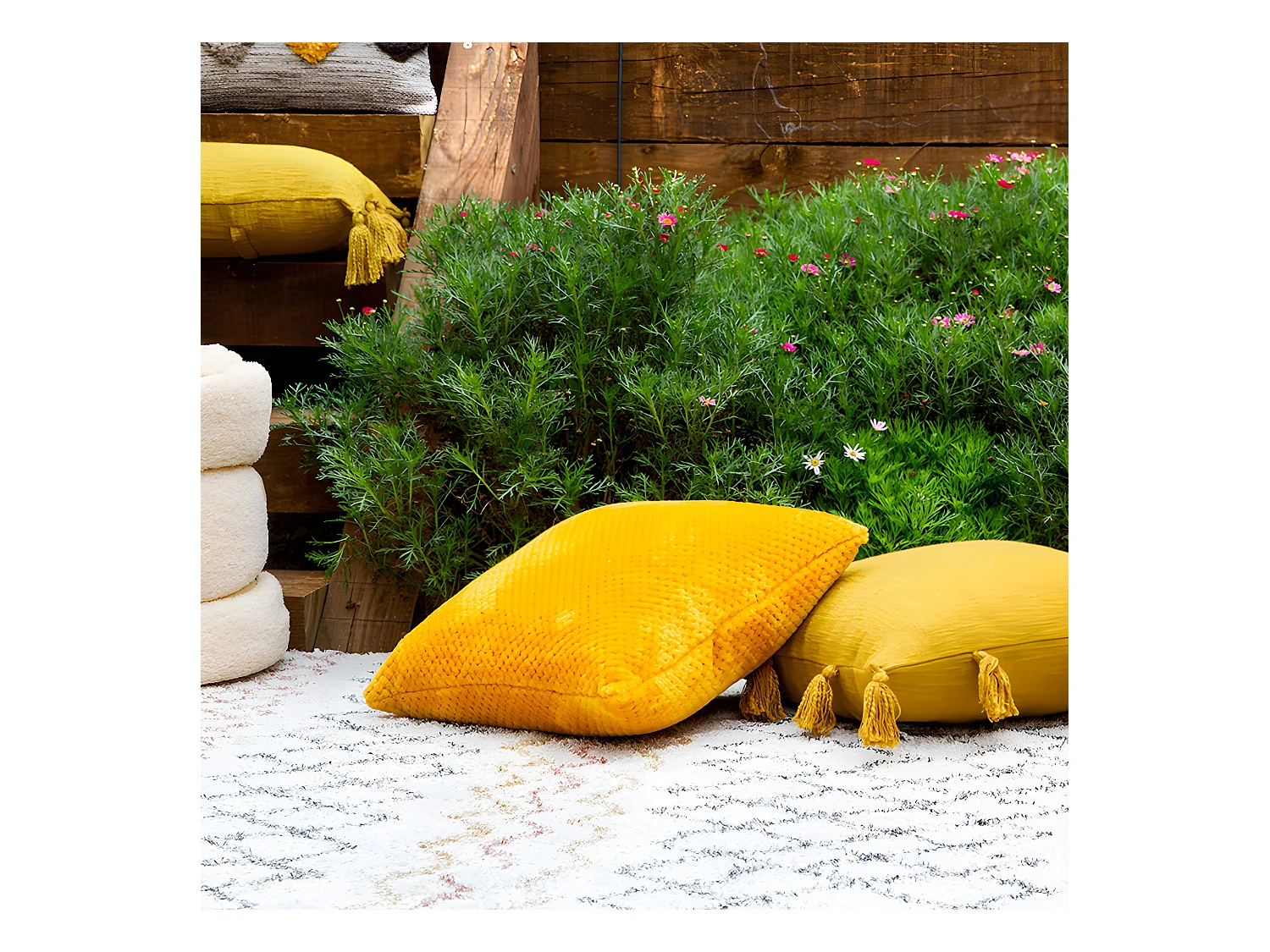 Sina Kussenhoes 45x45 Mosterd