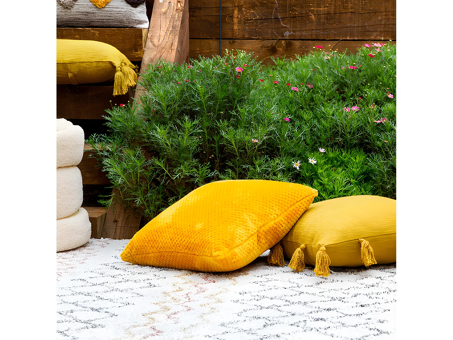 Housse de coussin Sina 45x45 Moutarde