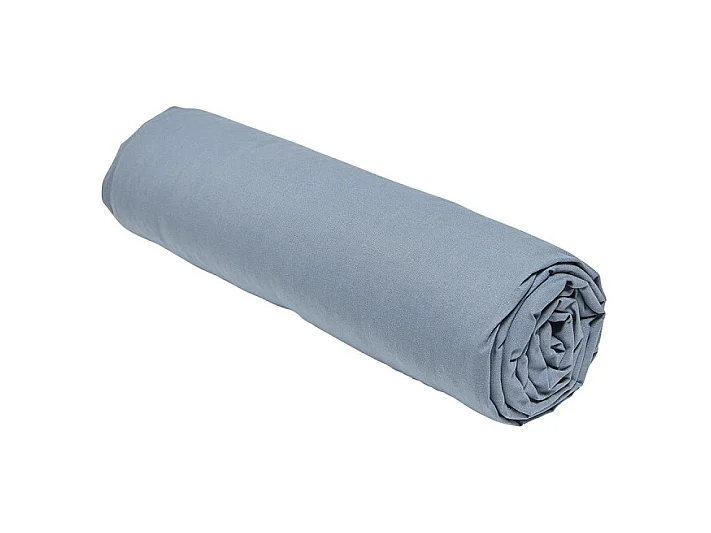 Drap inférieur réglable 100% coton qualité 144 fils, en couleurs unies. Denim 180x200cm