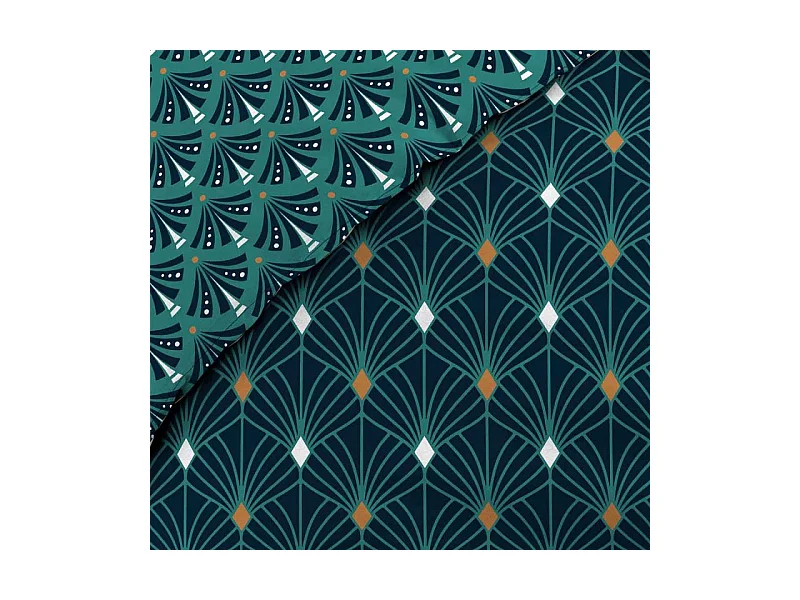 Parure de Lit 3 Pièces "Meloe" 260x240cm Bleu