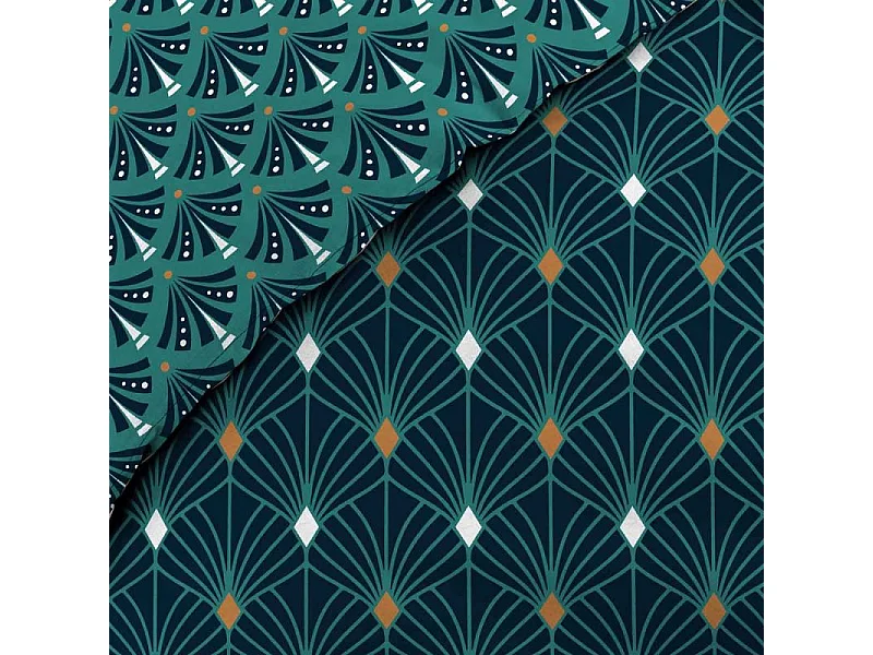 Parure de Lit 3 Pièces "Meloe" 260x240cm Bleu