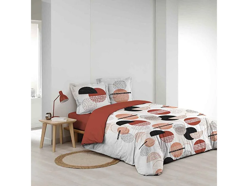 Parure de Lit 3 Pièces "Twistine" 260x240cm Blanc