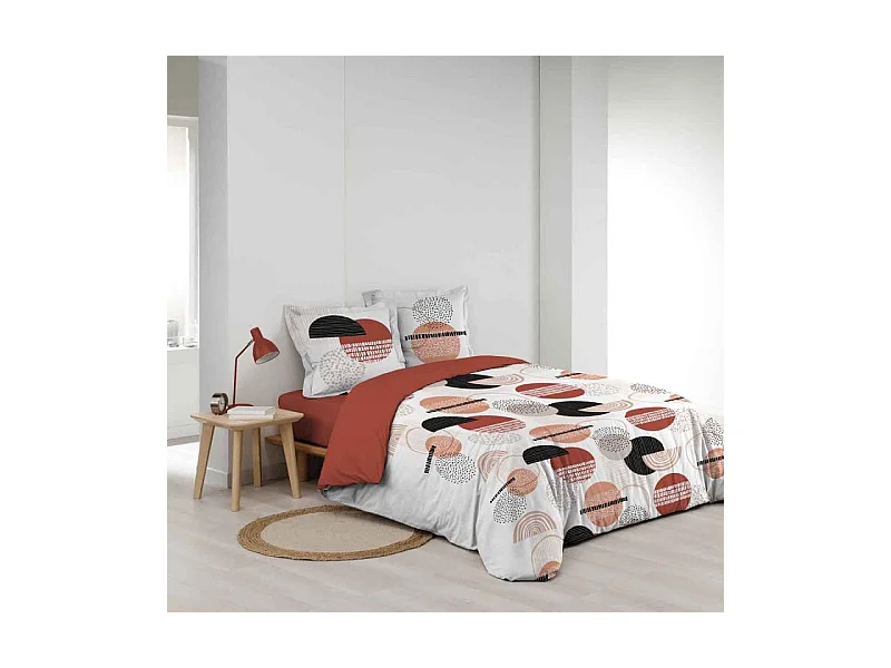 Parure de Lit 3 Pièces "Twistine" 260x240cm Blanc