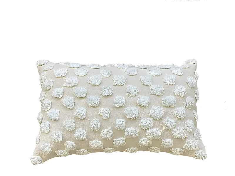 Funda de cojín de algodón Mevak 30x50 Celeste