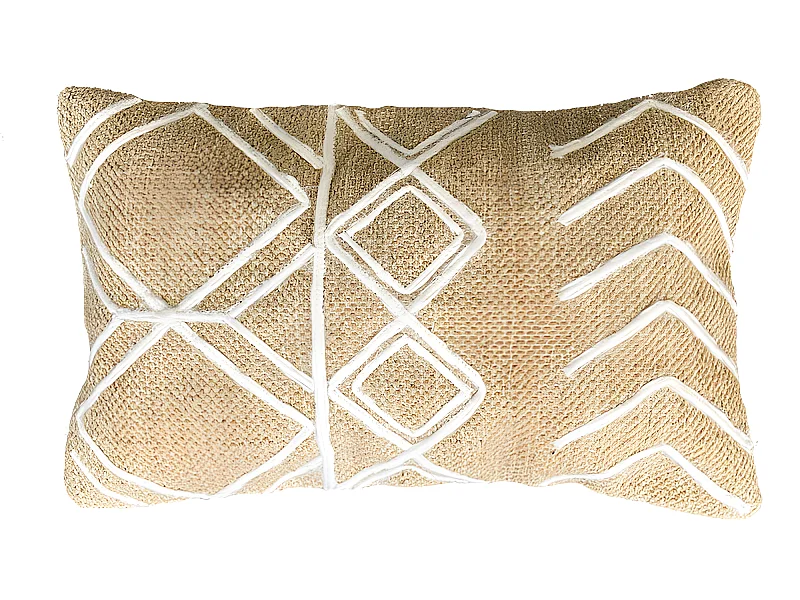 Funda de cojín de algodón Simbu 30x50 Natural