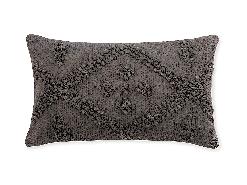 Funda de cojín de algodón Reed 30x50 Marengo