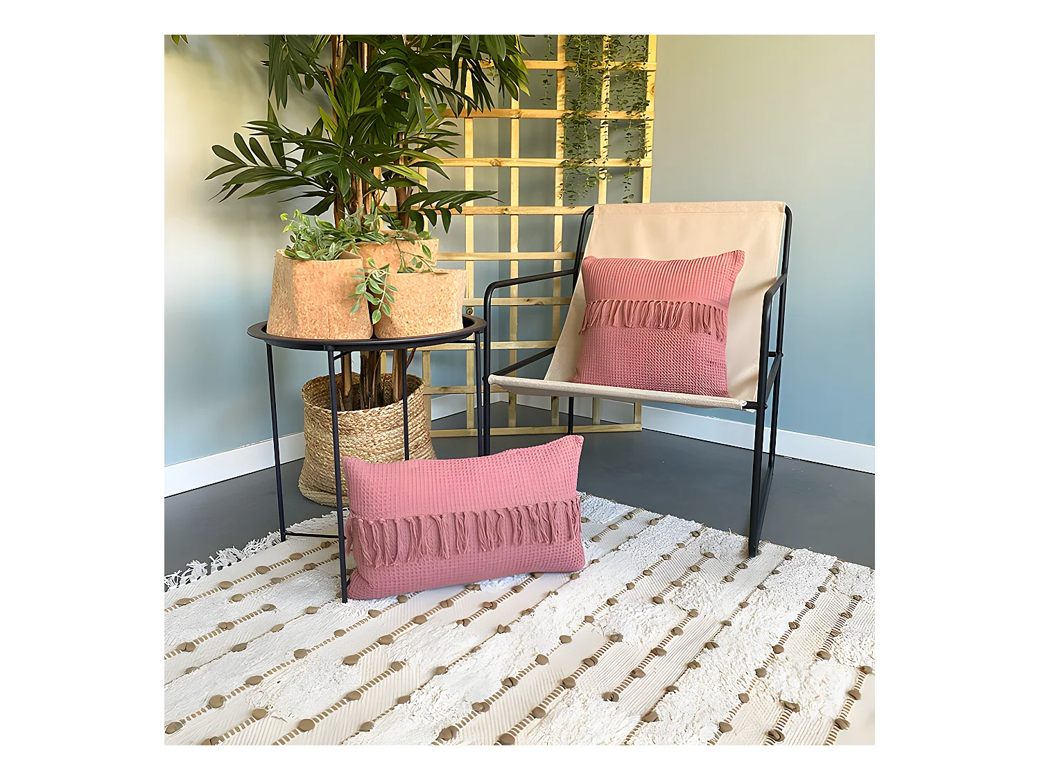 Tawa Katoenen Kussenhoes 45x45 Blush