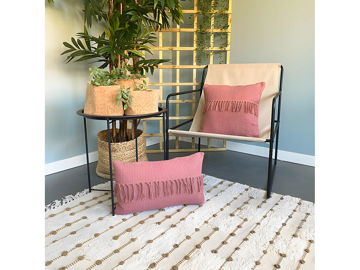 Tawa Katoenen Kussenhoes 30x50 Blush