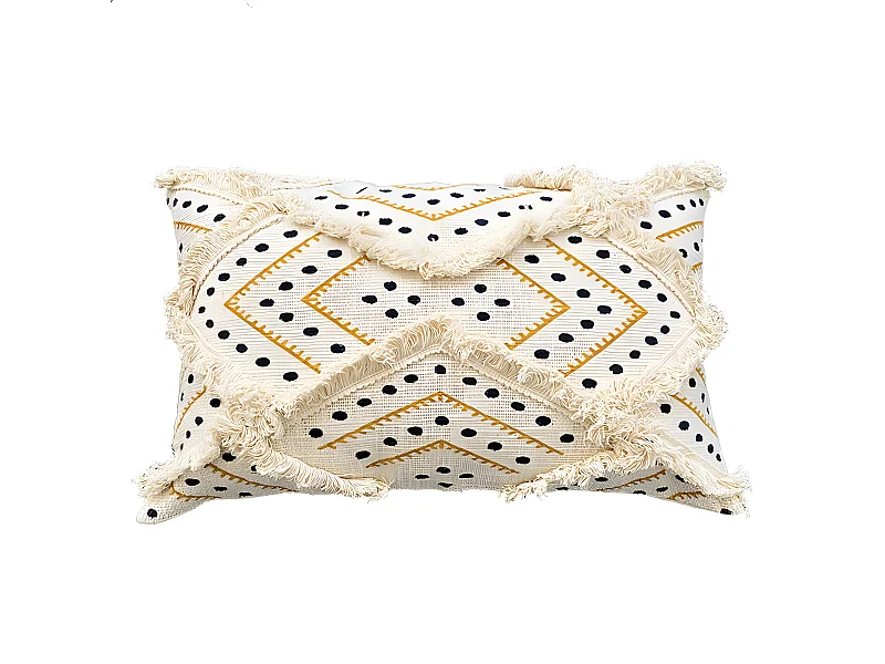 Housse de coussin Jengui en coton 30x50 Naturel