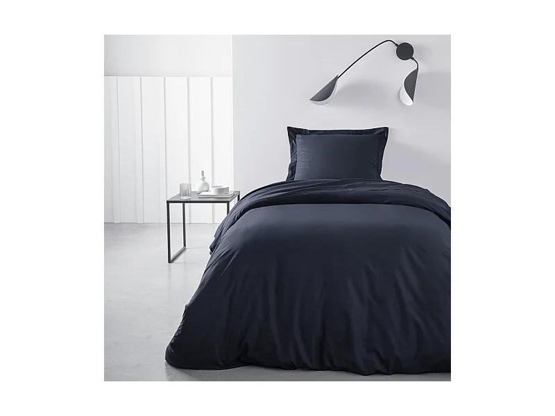 Housse de couette lisse 100% coton, qualité 144 fils. Marine 240x220cm