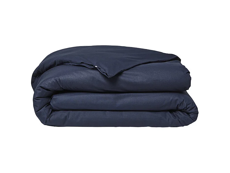 Housse de couette lisse 100% coton, qualité 144 fils. Marine 240x220cm