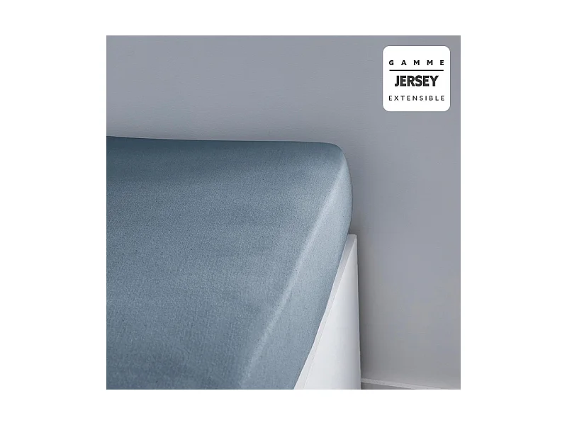 Drap-housse en jersey de coton. Jean 135/150x200cm