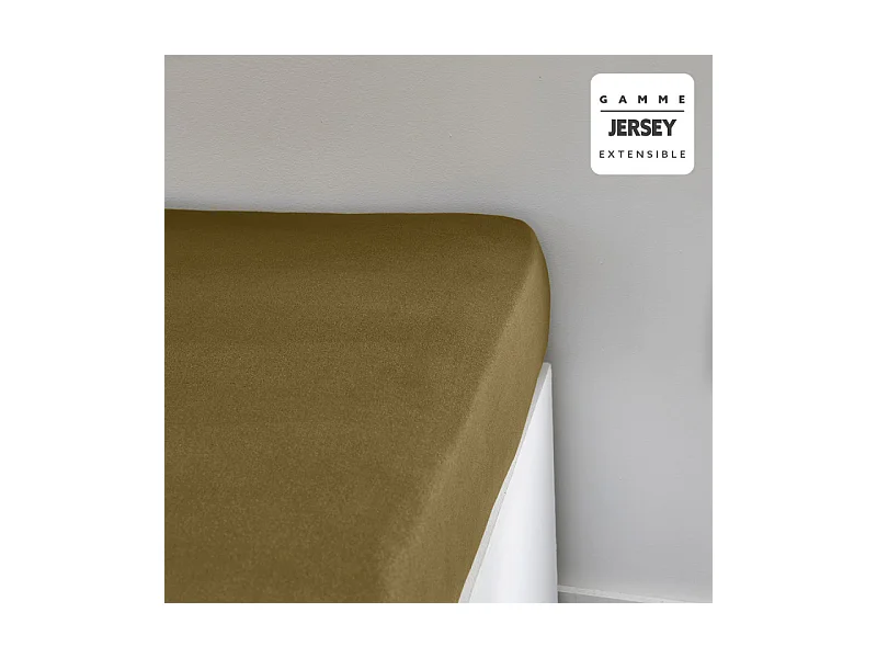 Drap-housse en jersey de coton. Bronze 160/180x200cm