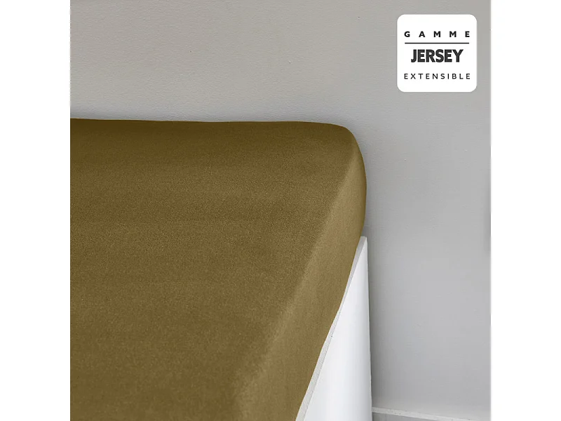 Hoeslaken van katoenen jersey Jersey Cotton. Brons 160/180x200cm