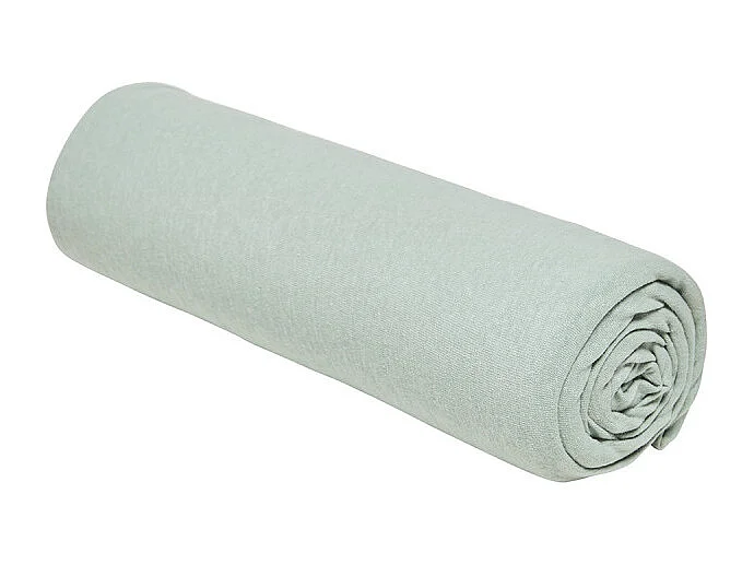 Drap-housse en jersey de coton. Turquoise 90/105x200cm