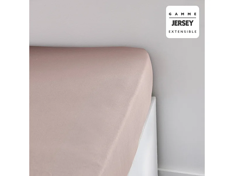 Hoeslaken van katoenen jersey Jersey Cotton. Roze 160/180x200cm