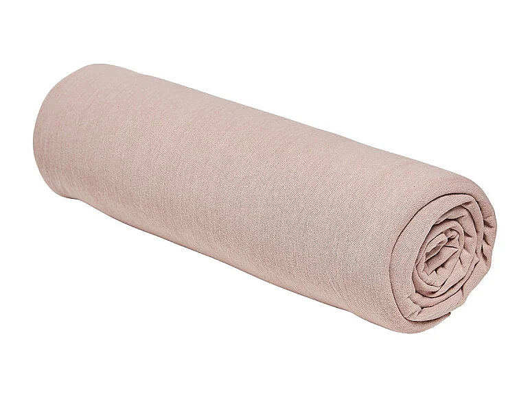 Hoeslaken van katoenen jersey Jersey Cotton. Roze 160/180x200cm