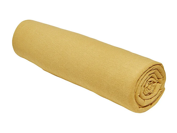 Drap-housse en jersey de coton. Ocre 135/150x200cm