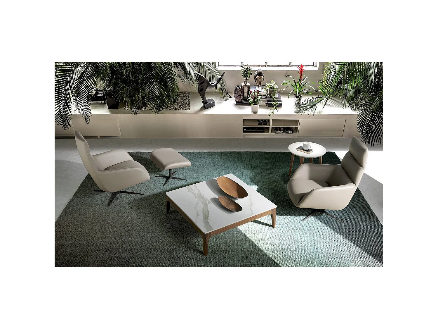 Table basse carrée plateau marbre céramique structure bois massif