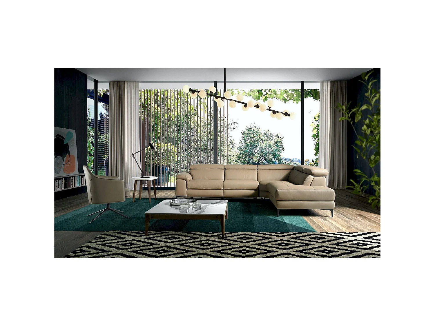 Table basse carrée plateau marbre céramique structure bois massif