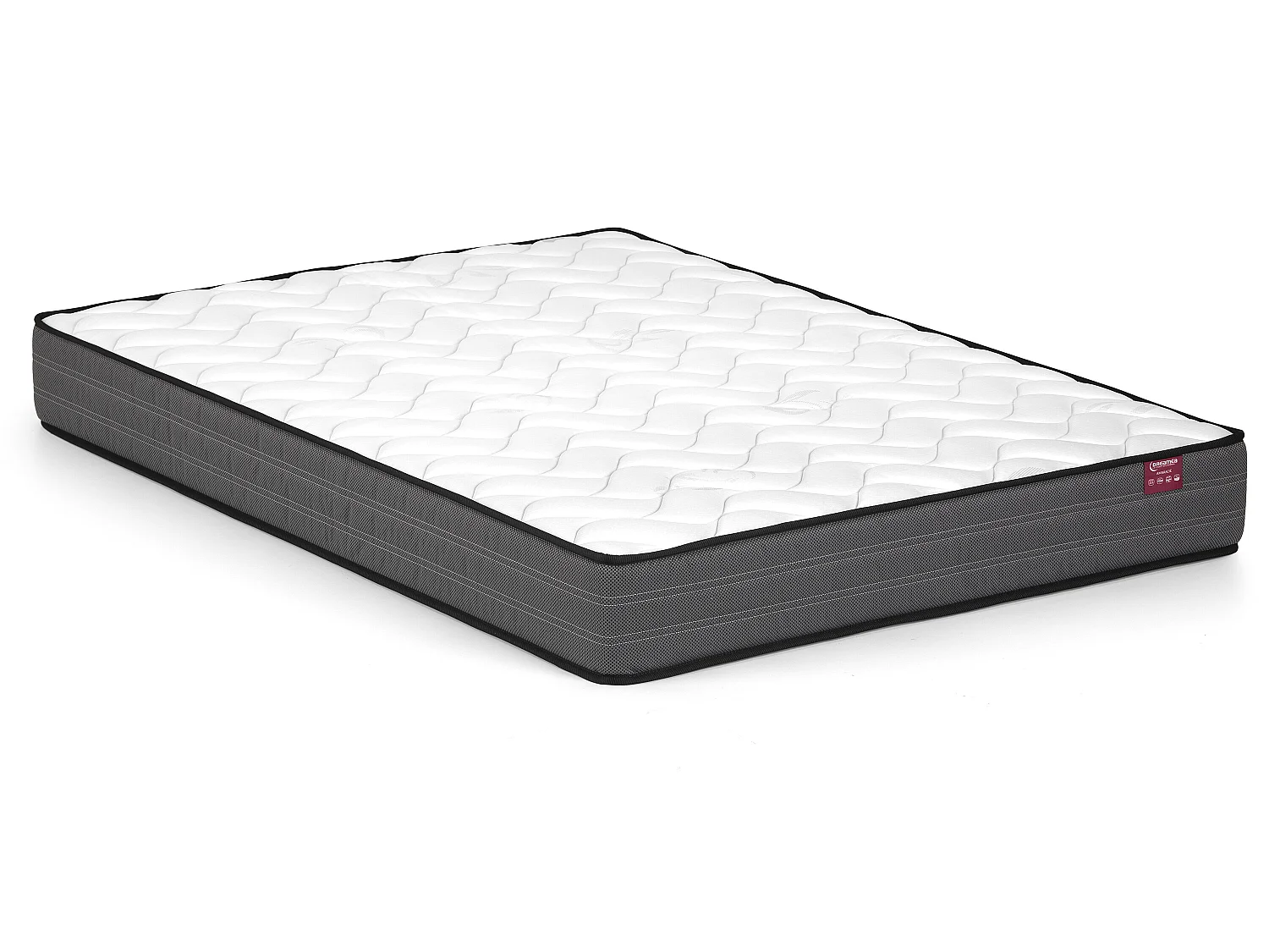 Set bed met nachtkastjes 160 x 200 cm + bedbodem + matras + ladekast + kast - Kleur: naturel en zwart - ARIADA