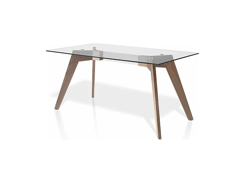 Table de diner plateau en verre trempé