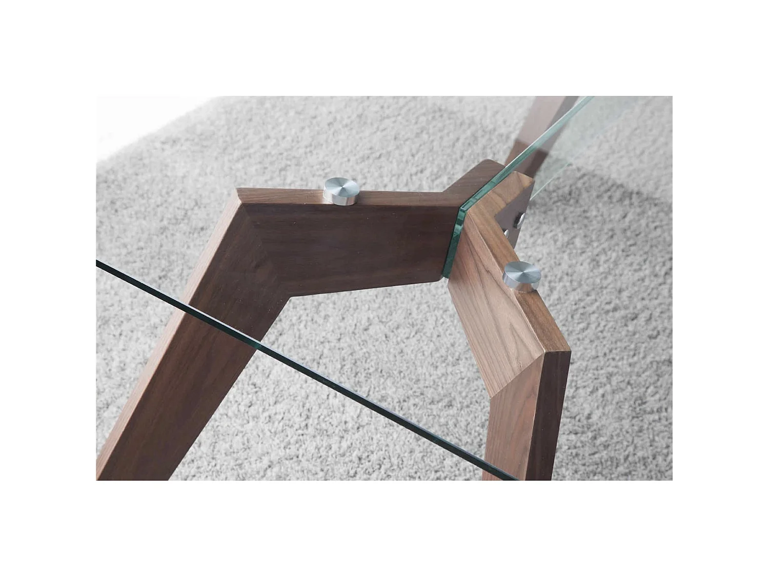 Table de diner plateau en verre trempé