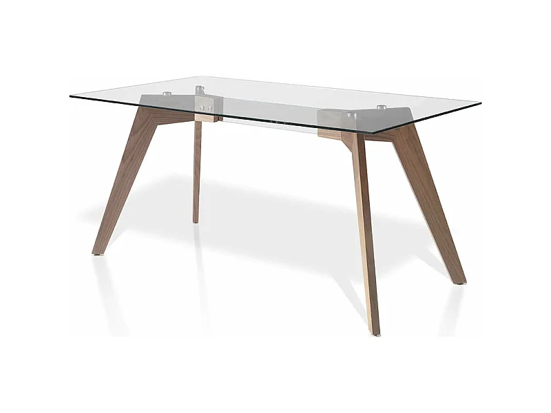 Table de diner plateau en verre trempé