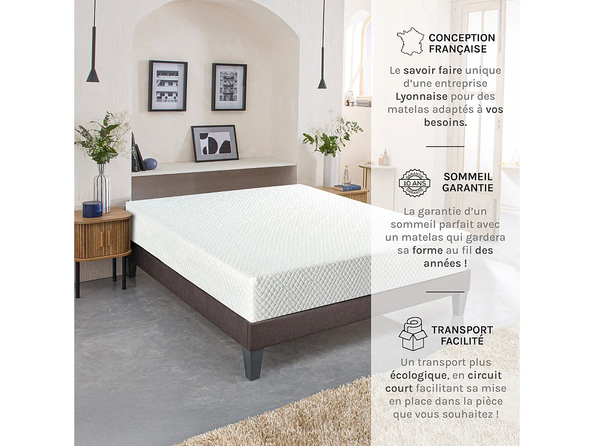 Matelas Mousse Absolu 140x200 cm Accueil Mémoire de forme