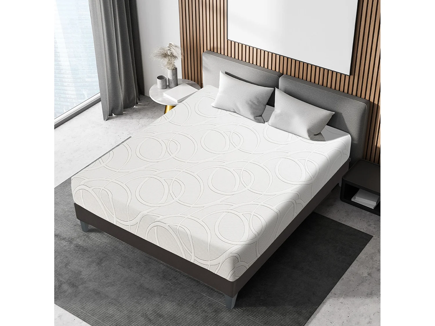 Matelas à mémoire de forme avec gel rafraîchissant