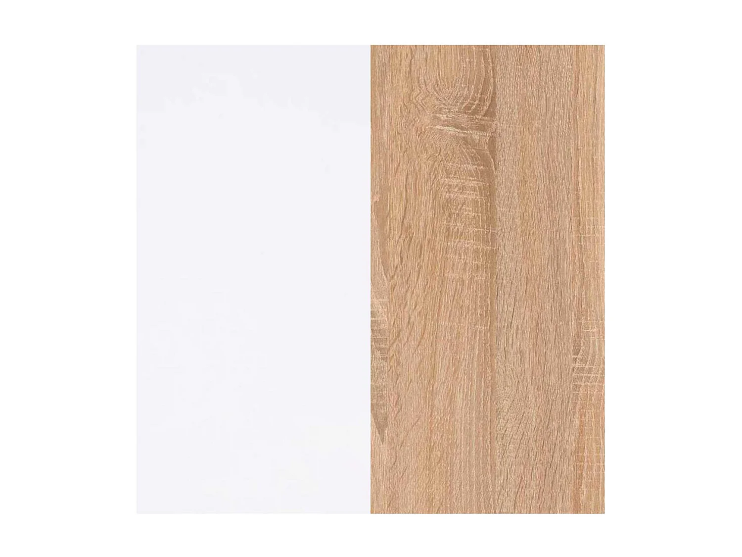 Armadio Giovanile con 2 Ante e 2 Cassetti, Bianco Artik e Rovere, 180x81,5x52 cm