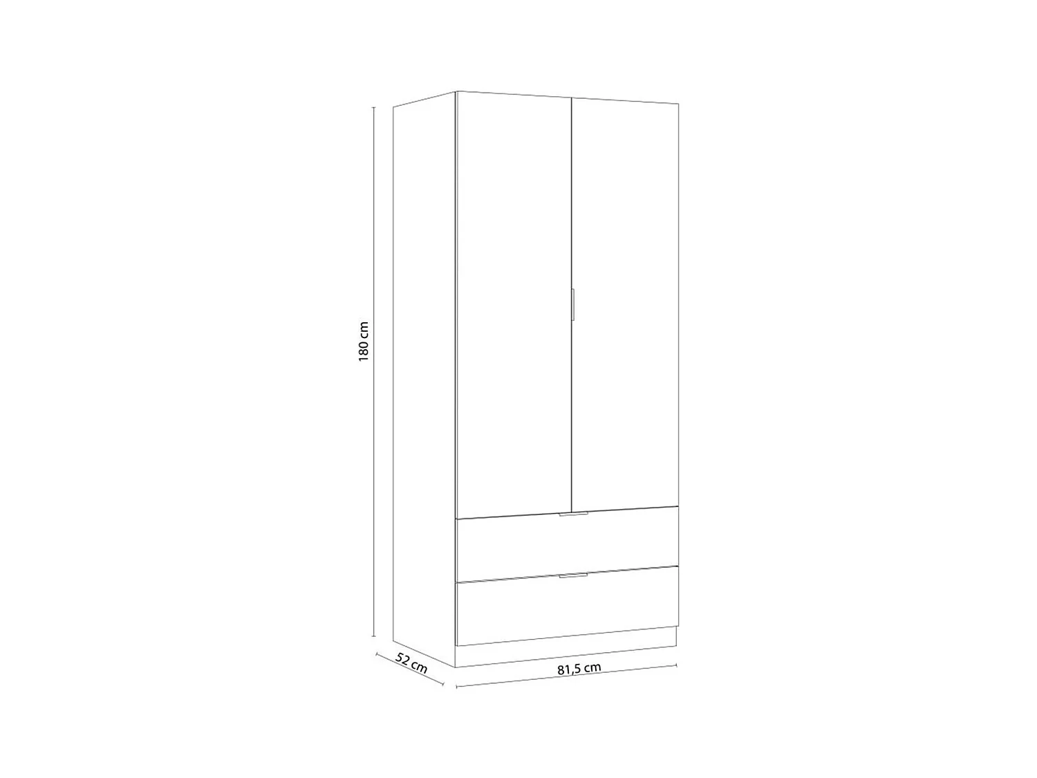 Armario 2 puertas y 2 cajones Youth