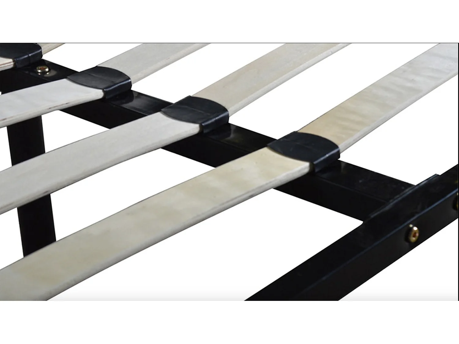 Zwarte lattenbodem op poten 160x200 cm Somkit